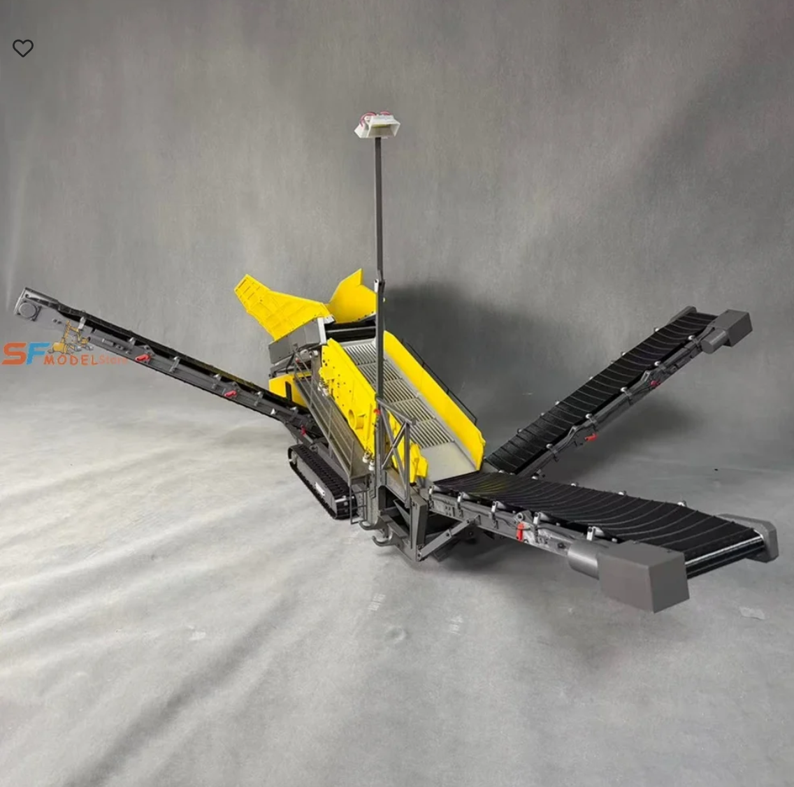 1/14 scale RC conveyor screener on the dig site